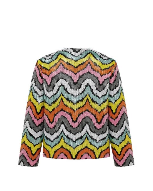 ODEEH Pink Sequin-Embellished Fitted Jacket