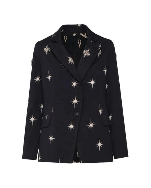 Johanna Ortiz Black Star-Embellishment Blazer