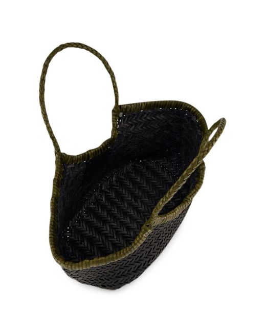 Dragon Diffusion Black Small Nantucket Bi-Colour Woven Tote Bag