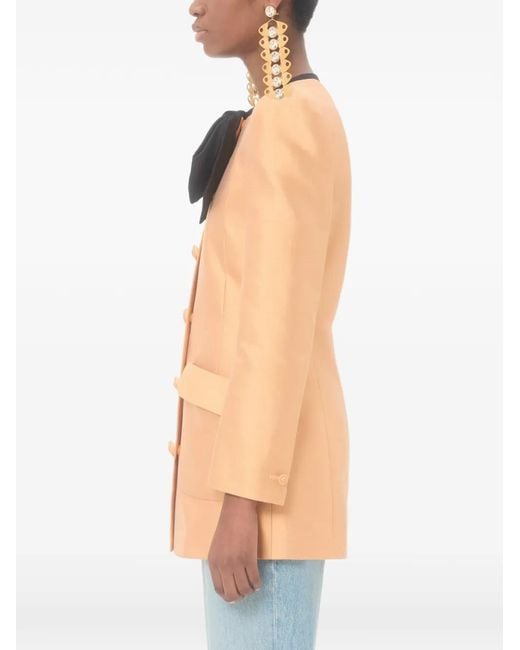 Valentino Garavani Orange Shantung Caban