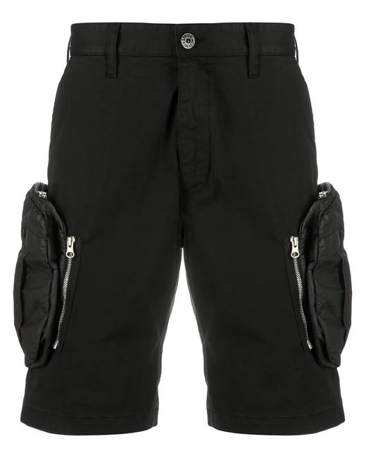 Stone Island Shadow Project Black Cargo Shorts for men