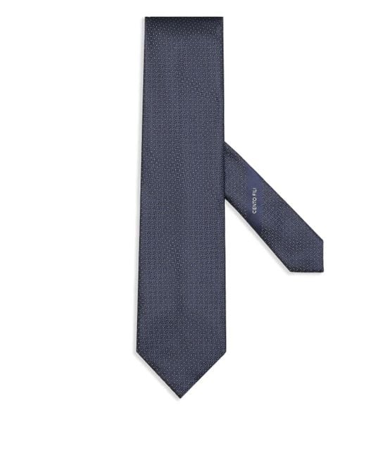 Zegna Krawatte Aus Seide in Blue für Herren