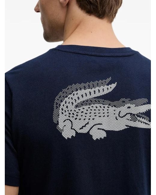 Lacoste Blue Logo-Patch T-Shirt for men