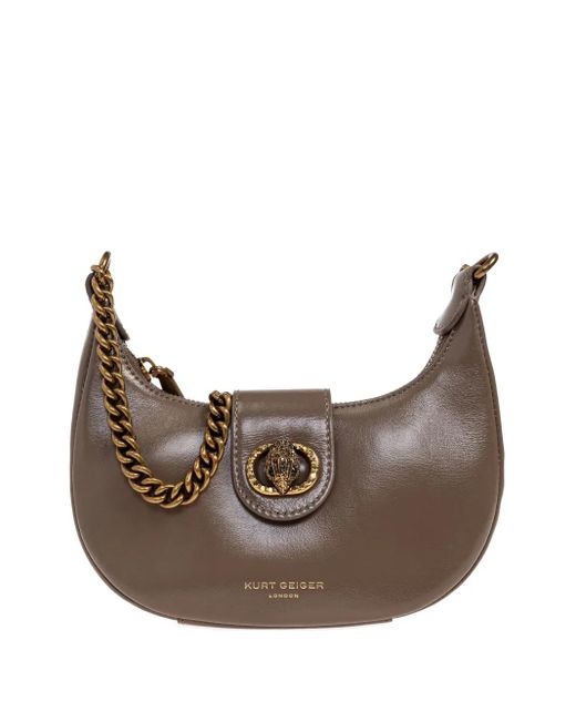 Kurt Geiger Brown Kleiner Chelsea Tote Bag mit Kettenriemen