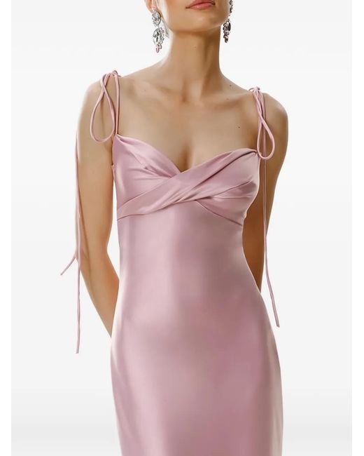 Framboise Pink Robe Mi-Longue Darren À Encolure Cœur
