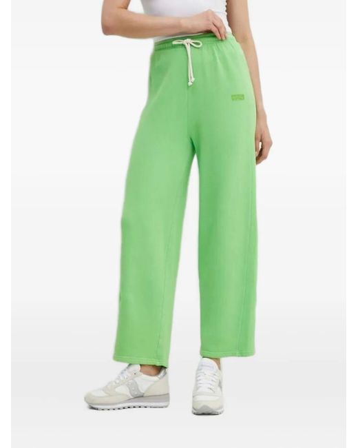 American Vintage Green Drawstring-Waist Track Pants