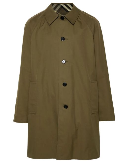 Burberry Green Reversible Trench Coat for men