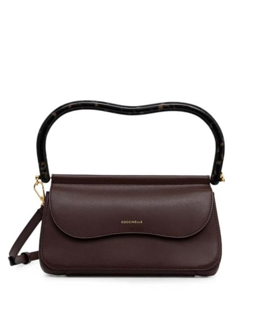 Coccinelle Brown Tortoiseshell-Effect Handle Tote Bag