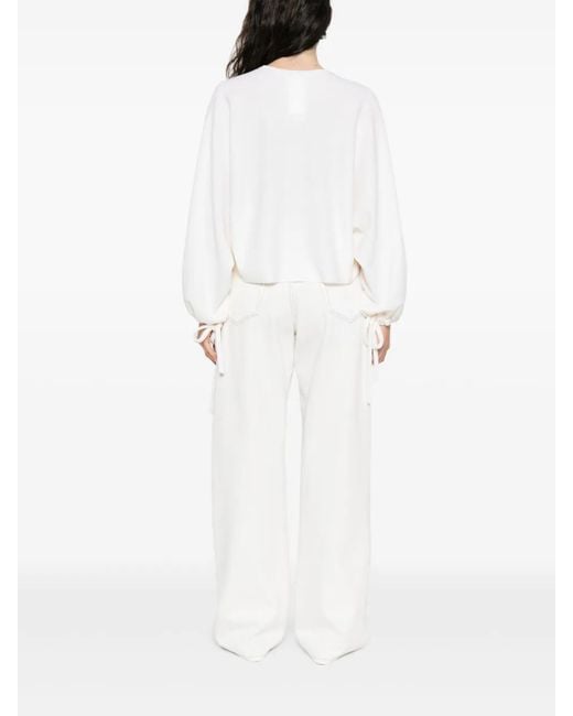 Max Mara White Wool Blouse