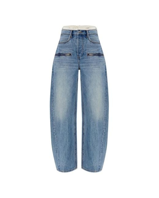 Alexander Wang Blue Wide-Leg Jeans