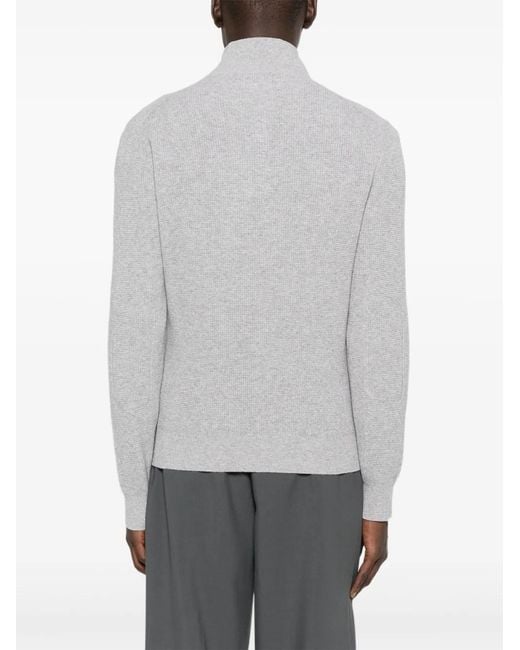 Canali Geribbelde Coltrui in het Gray voor heren