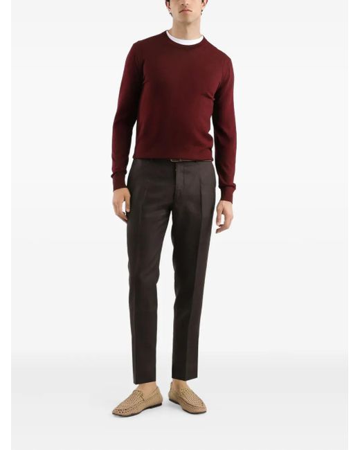 Dolce & Gabbana Red Crew-Neck Sweater for men