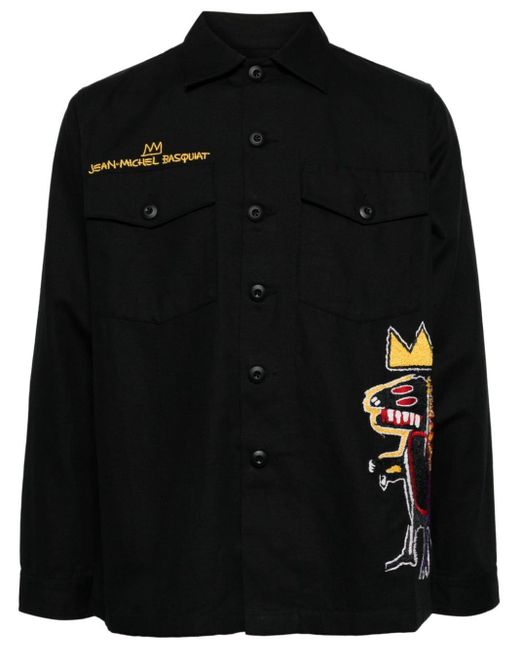 Maharishi Black X Jean-michel Basquiat Embroidered Trousers for men