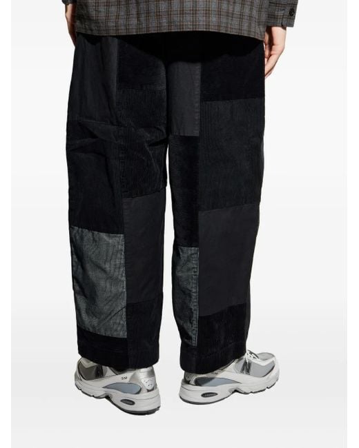 Comme des Garçons Ribfluwelen Broek Met Patchwork in het Black voor heren