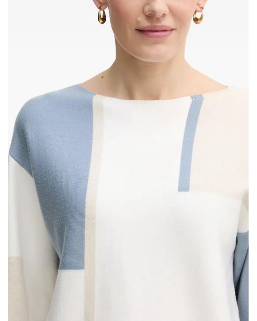 Joseph Ribkoff Blue Colourblock Sweater