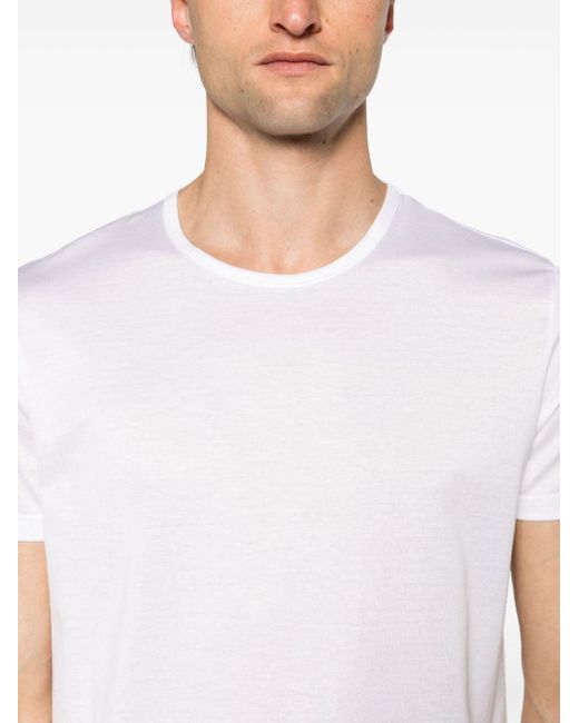 Zegna White Crew-neck Cotton T-shirt for men