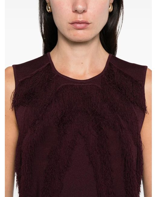 Top sin mangas con flecos Ulla Johnson de color Red