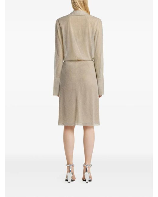 Courreges Natural Asymmetrical Zip-Front Skirt