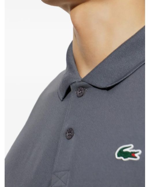 Lacoste Gray Logo-Patch Polo Shirt for men