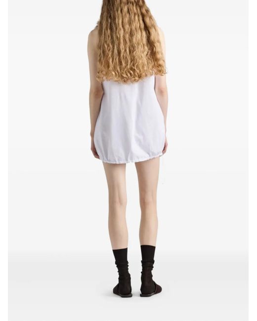Prada White Re-Nylon Reversible Mini Dress