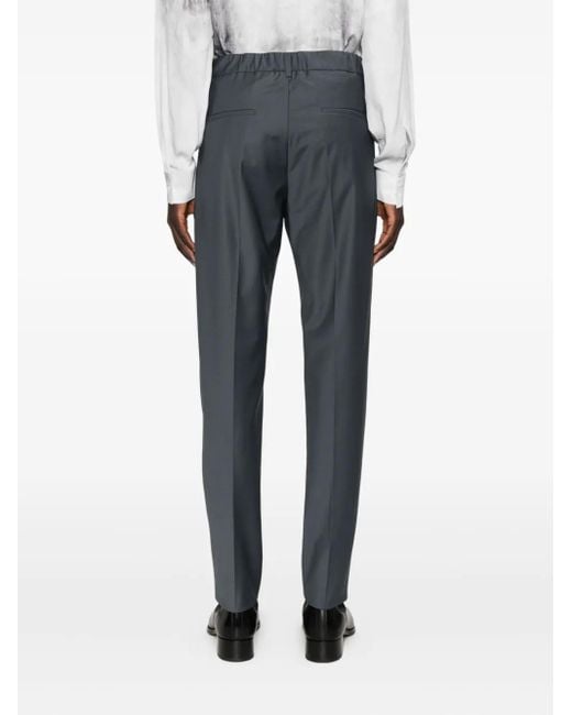 Patrizia Pepe Gray Pressed-Crease Trousers for men