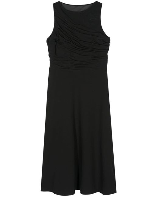 DKNY Black Draped-detail Dress