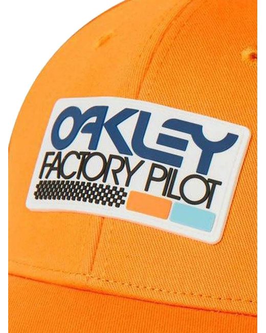 Oakley Orange Tincan Rubber-Patch Cap for men