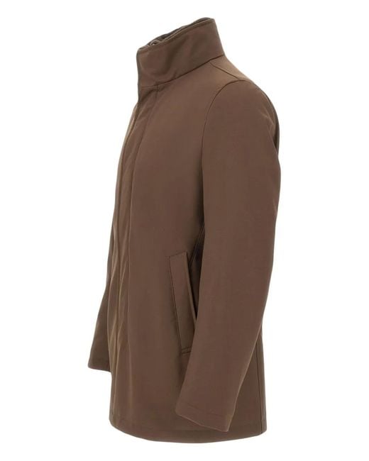 Herno Brown Multicolour Cotton T-Shirt for men