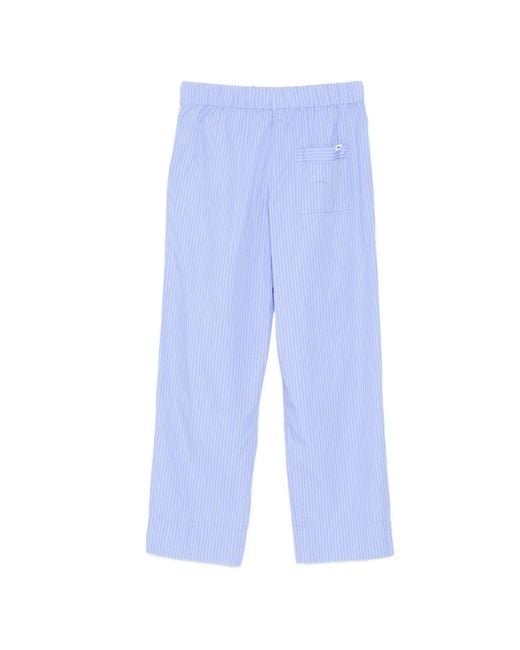 Tekla Blue Poplin Pants for men