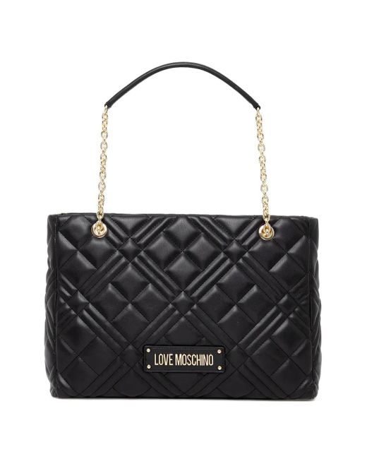 Love Moschino キルティング ショルダーバッグ L Black