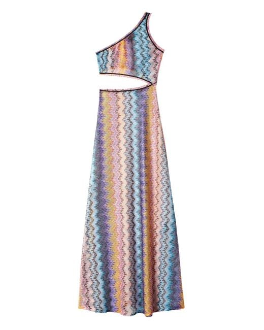 Missoni Jurk Met Zigzag Patroon in het White
