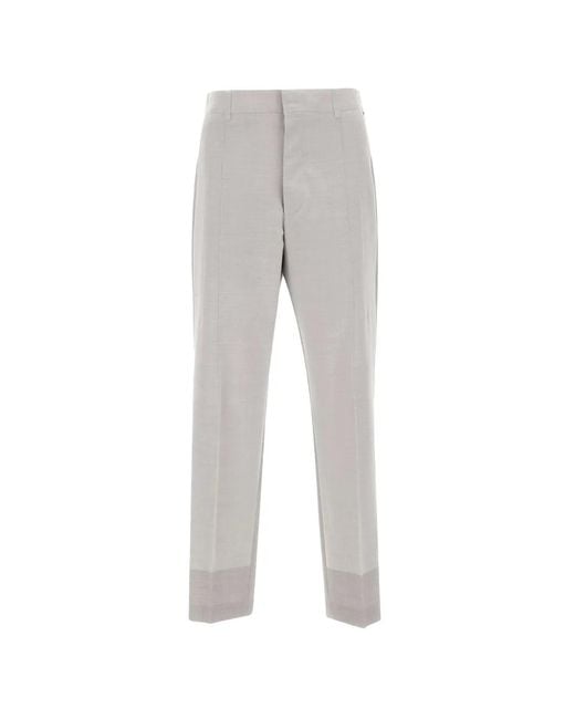 MM6 by Maison Margiela Gray Hidden Placket Tailored Trousers for men