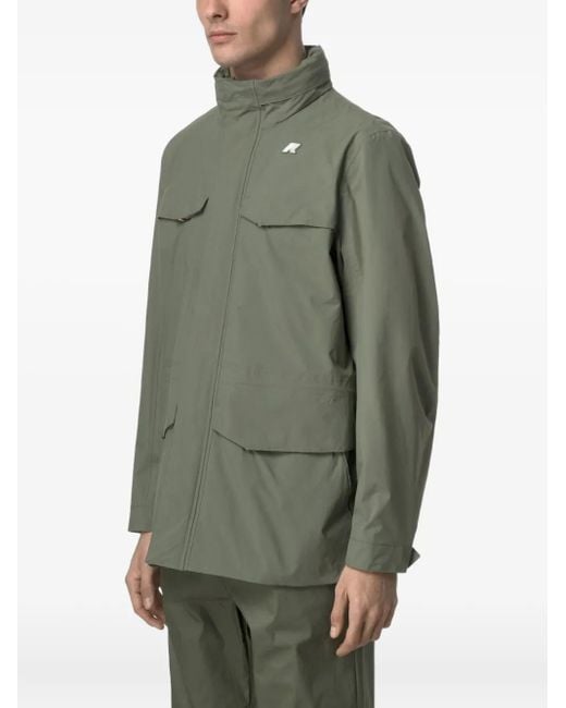 K-Way Green Pocketed Jacket for men