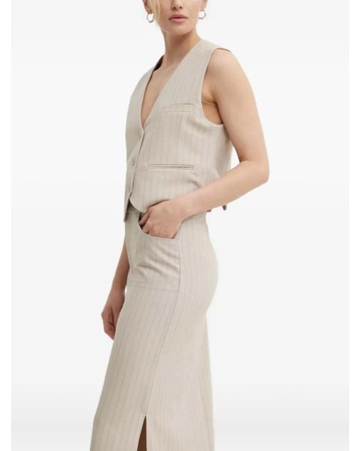 Gestuz Natural Joellegz Pinstripe Vest