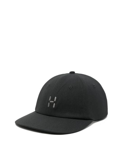 Haglöfs Black Logo-Embroidered Patterned-Strap Cap for men