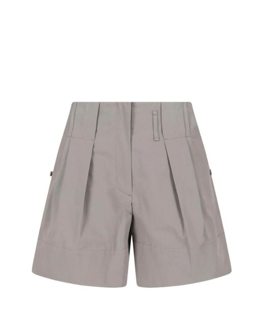 Low Classic Gray Pleated Shorts