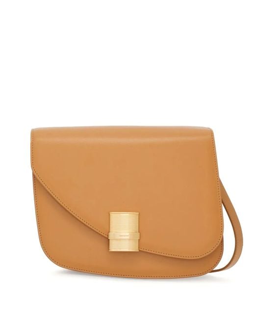 Ferragamo Brown Medium Asymmetric Leather Crossbody Bag