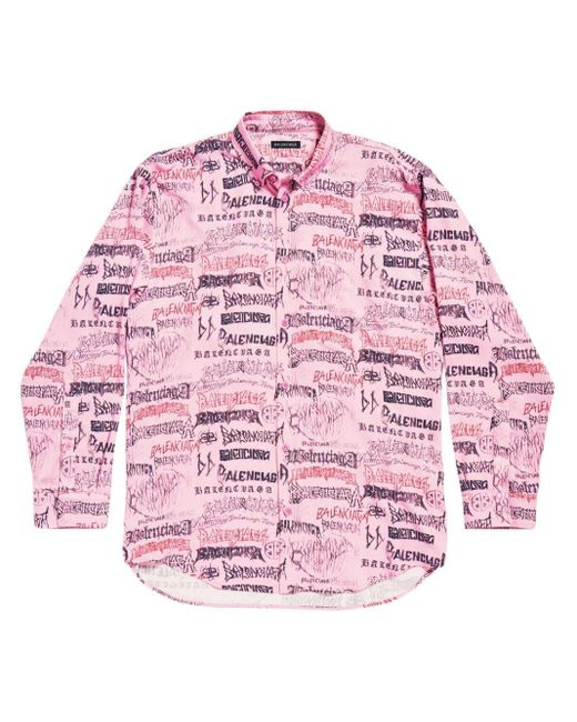 Balenciaga Pink Diy Metal Long-sleeve Shirt
