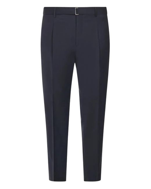 BE ABLE Blue Pleated-Design Side-Pockets Trousers for men