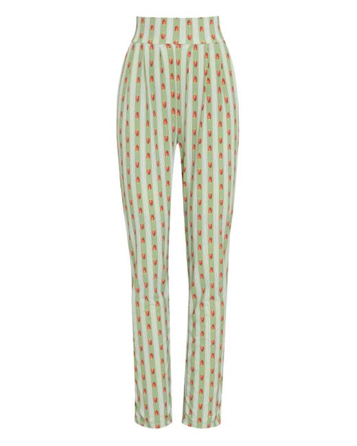 Brigitte Bardot ストライプ パンツ Green
