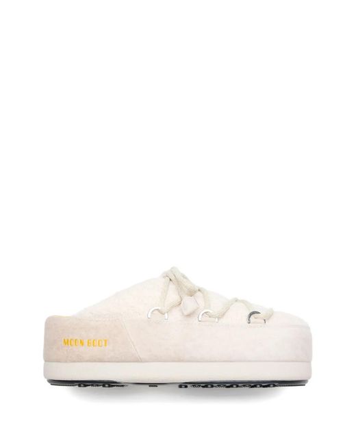 Moon Boot White X Gir Evx Sand Knit Mules