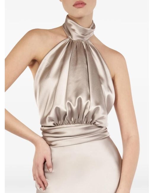 ALEXIA & ANTONIA White Draped Blouse