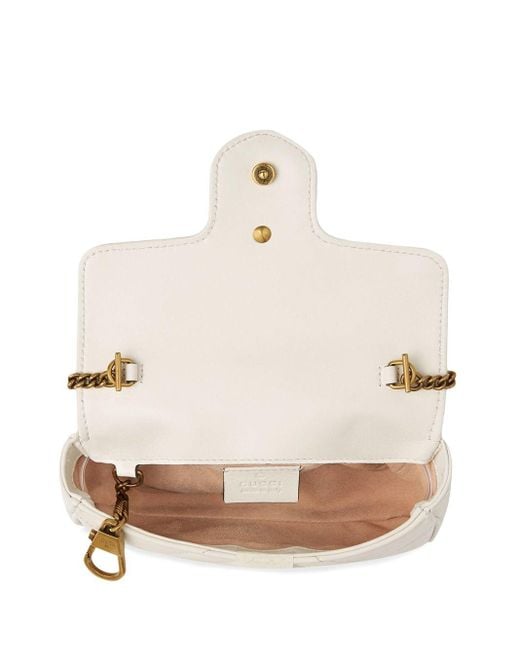 gg marmont matelassé mini bag white
