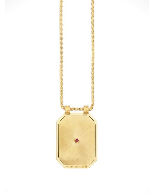 Marie Lichtenberg White Scapular Love Ruby Chain Necklace