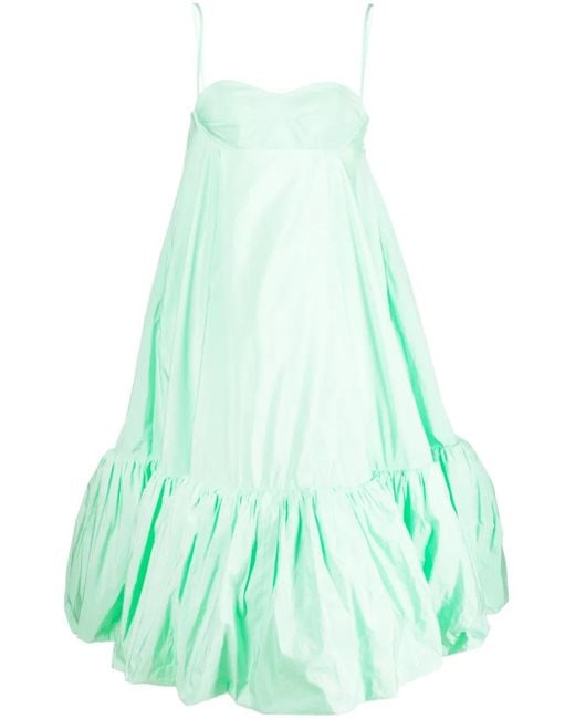 Sportmax Blue Puffball-Hem Flared Dress