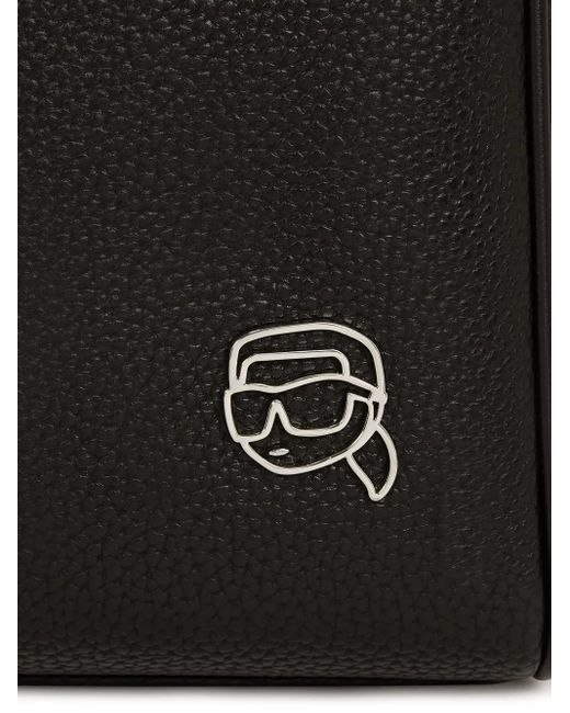 Karl Lagerfeld Black Ikon Weekender Bag for men