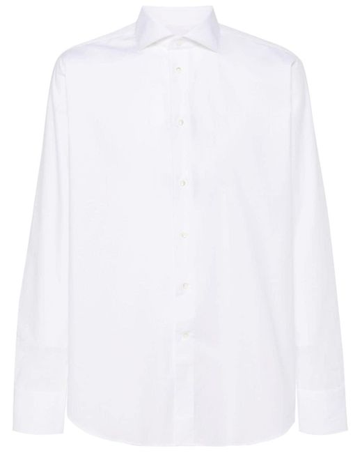 Chemise à manches longues Canali pour homme en coloris White
