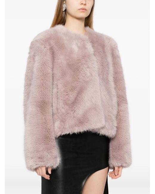Stand Studio Pink Halle Collarless Jacket