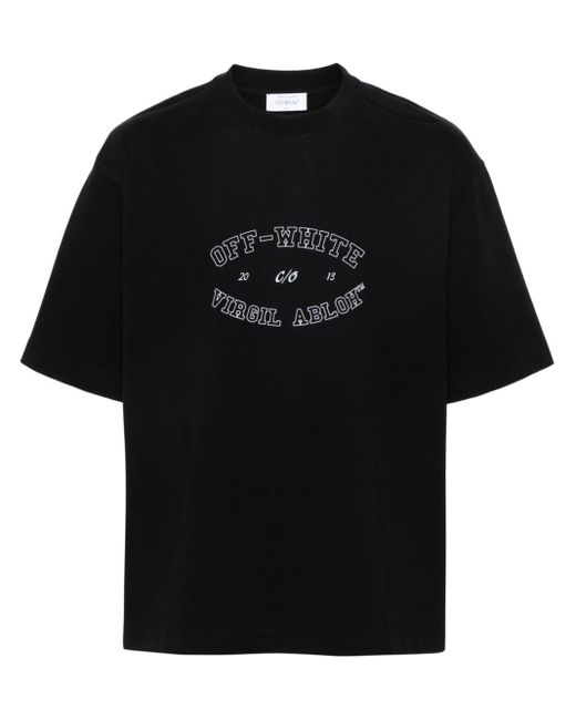 Logo-print cotton T-shirt Off-White c/o Virgil Abloh de hombre de color Black