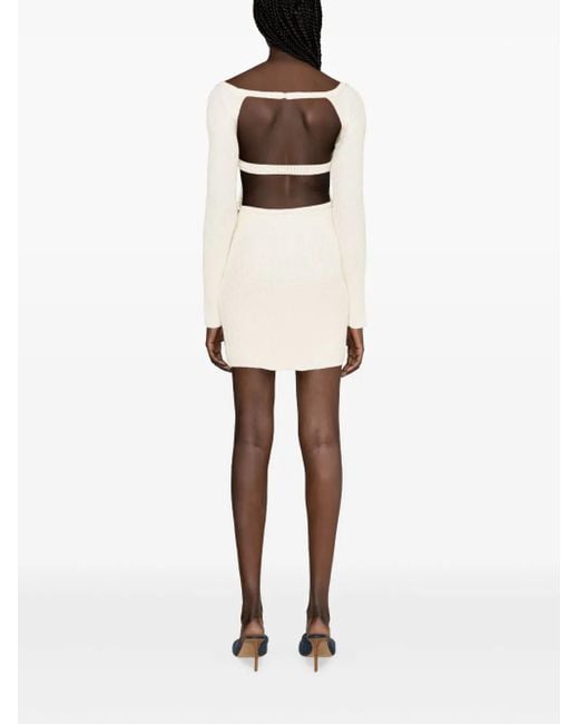 Blumarine バタフライ リブドレス White
